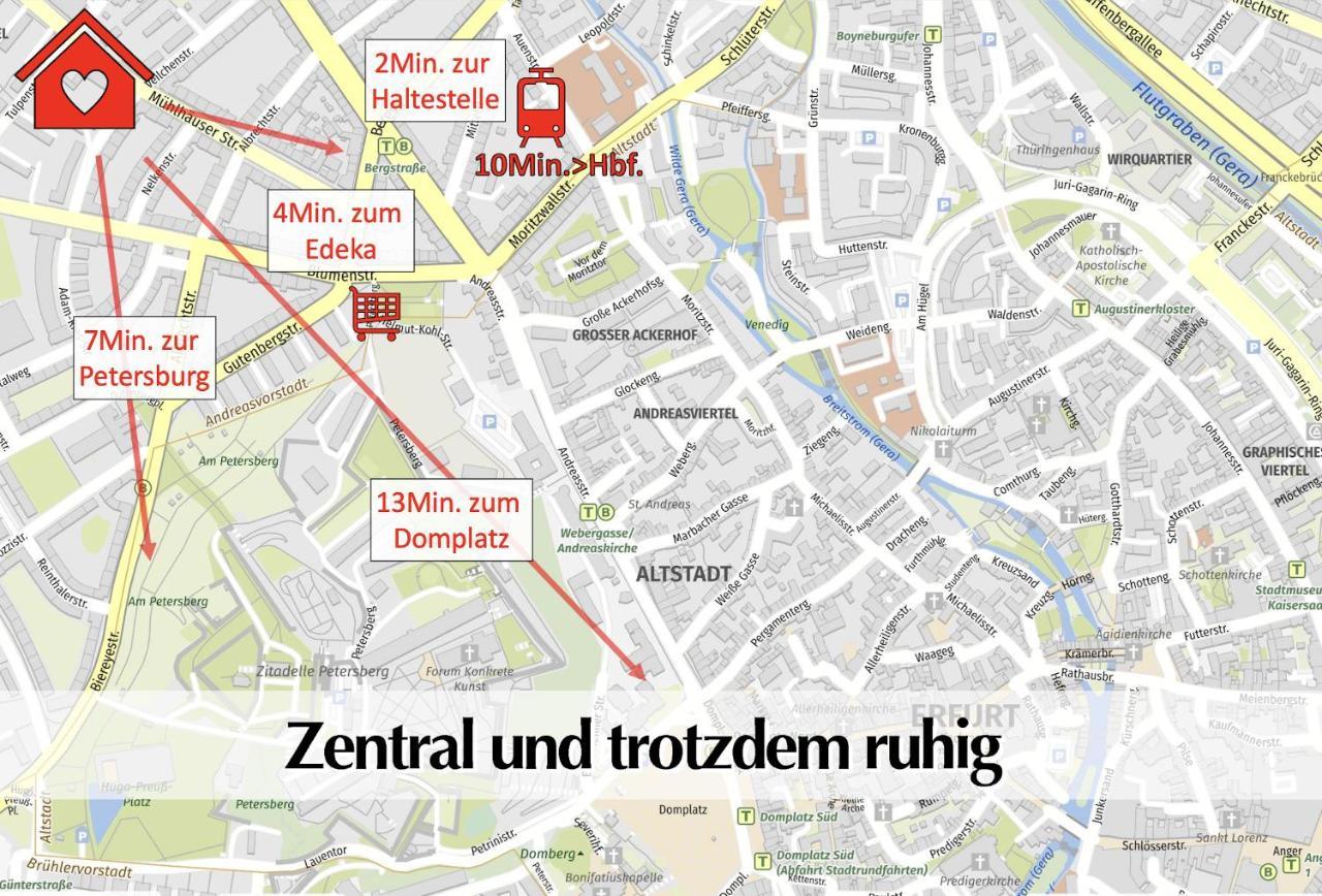 Helles 80M2 Maisonette-Loft Mit Balkon, Kingsize Bett, Smart-Tv, Etc 埃尔福特 外观 照片